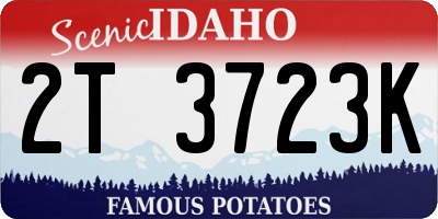 ID license plate 2T3723K