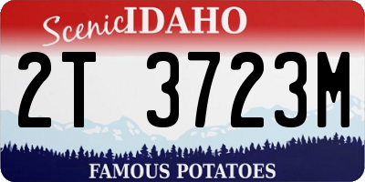 ID license plate 2T3723M