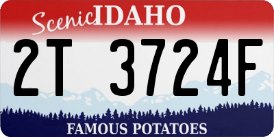 ID license plate 2T3724F