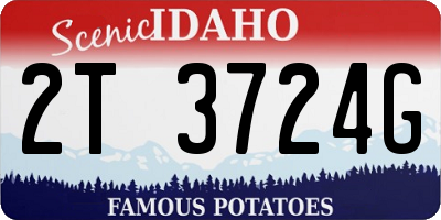 ID license plate 2T3724G