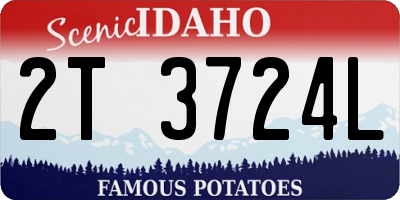 ID license plate 2T3724L