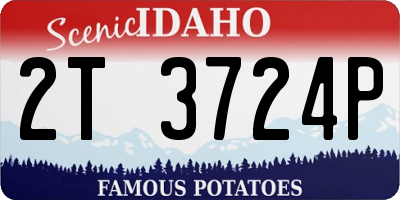 ID license plate 2T3724P