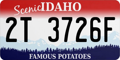 ID license plate 2T3726F