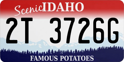 ID license plate 2T3726G