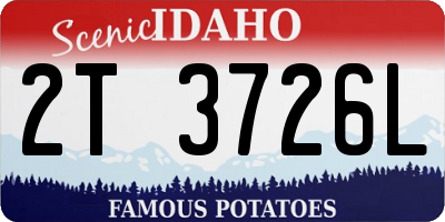 ID license plate 2T3726L
