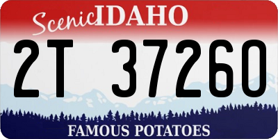 ID license plate 2T3726O
