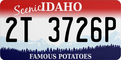 ID license plate 2T3726P
