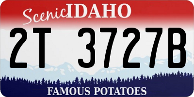 ID license plate 2T3727B
