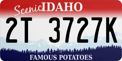 ID license plate 2T3727K