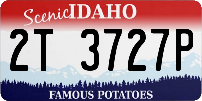 ID license plate 2T3727P