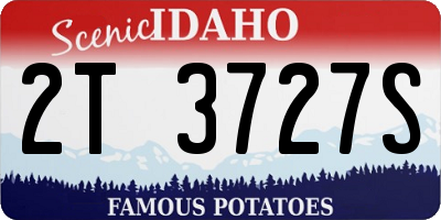 ID license plate 2T3727S