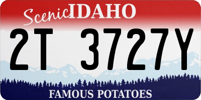 ID license plate 2T3727Y