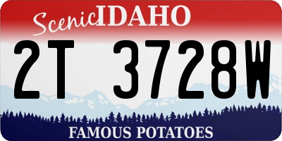 ID license plate 2T3728W