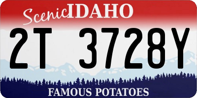 ID license plate 2T3728Y