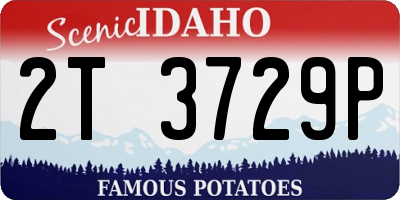 ID license plate 2T3729P