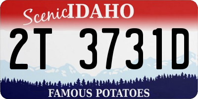 ID license plate 2T3731D