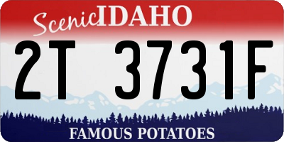 ID license plate 2T3731F