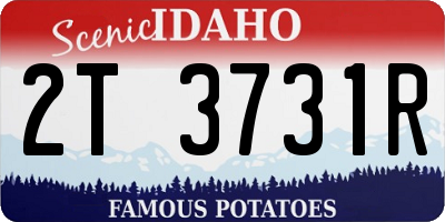 ID license plate 2T3731R