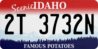 ID license plate 2T3732N