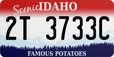 ID license plate 2T3733C