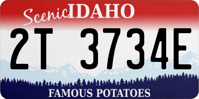ID license plate 2T3734E