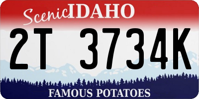 ID license plate 2T3734K