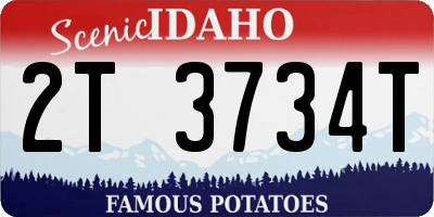 ID license plate 2T3734T