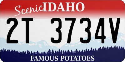 ID license plate 2T3734V