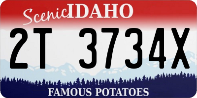 ID license plate 2T3734X