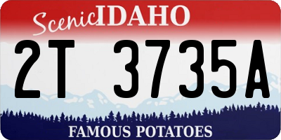 ID license plate 2T3735A