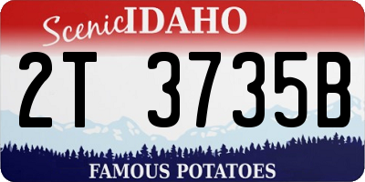 ID license plate 2T3735B