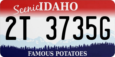 ID license plate 2T3735G