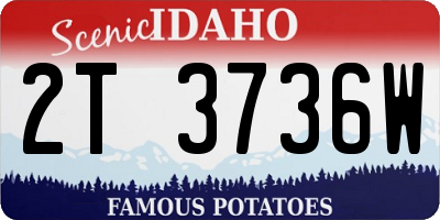 ID license plate 2T3736W