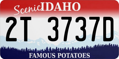ID license plate 2T3737D