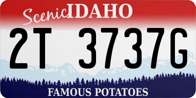 ID license plate 2T3737G