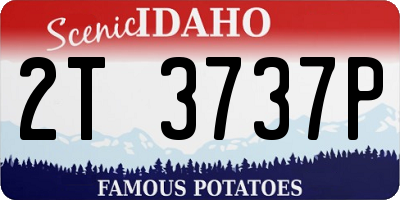ID license plate 2T3737P