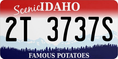 ID license plate 2T3737S