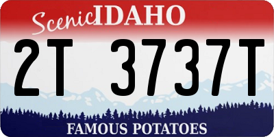 ID license plate 2T3737T