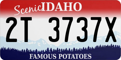 ID license plate 2T3737X