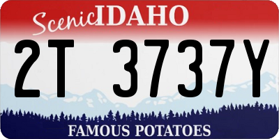ID license plate 2T3737Y