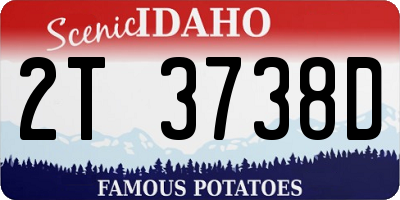 ID license plate 2T3738D