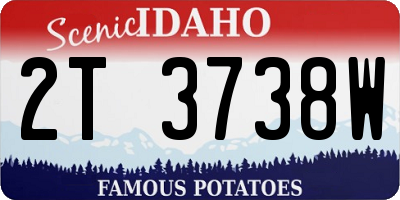 ID license plate 2T3738W