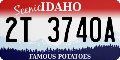 ID license plate 2T3740A