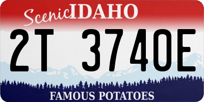 ID license plate 2T3740E