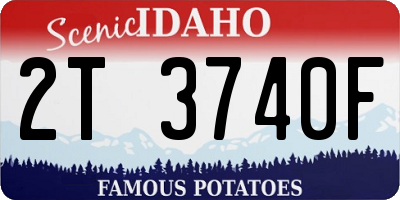 ID license plate 2T3740F
