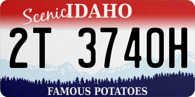 ID license plate 2T3740H