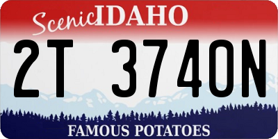 ID license plate 2T3740N