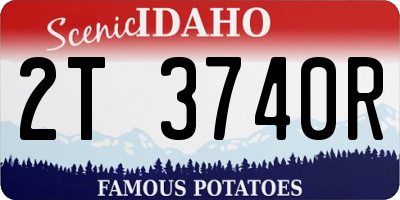 ID license plate 2T3740R