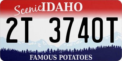 ID license plate 2T3740T
