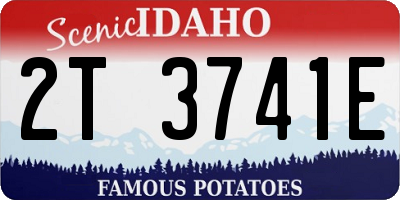 ID license plate 2T3741E
